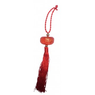 Islamic Car Hanging- Red colored, Glass material